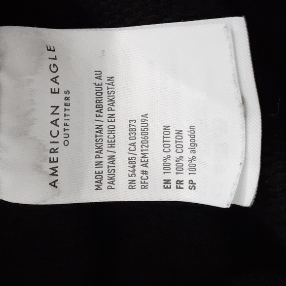 American Eagle black pullover graphic hoodie size medium unisex - Picture 8 of 10